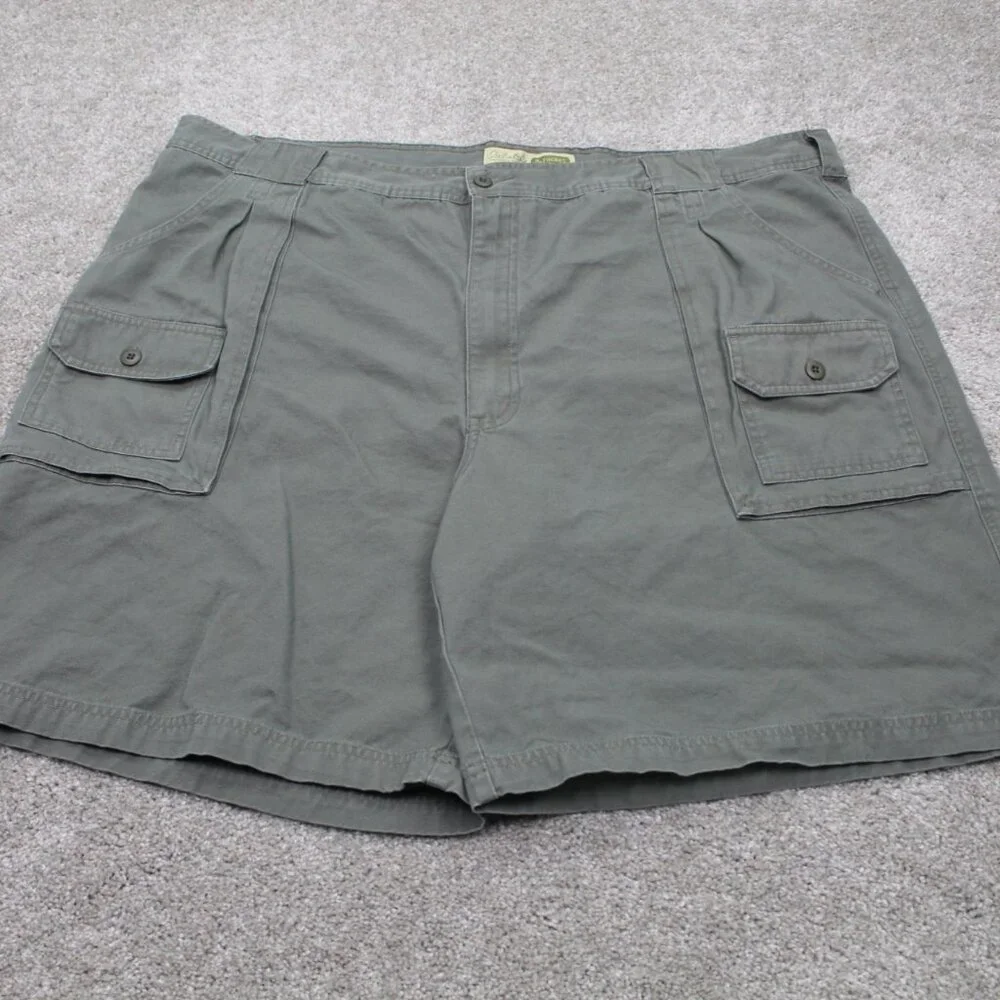Cabela's 7-Pocket Hiker Shorts Mens 46 Green 100% Cotton‎ Cargo Pocket 9